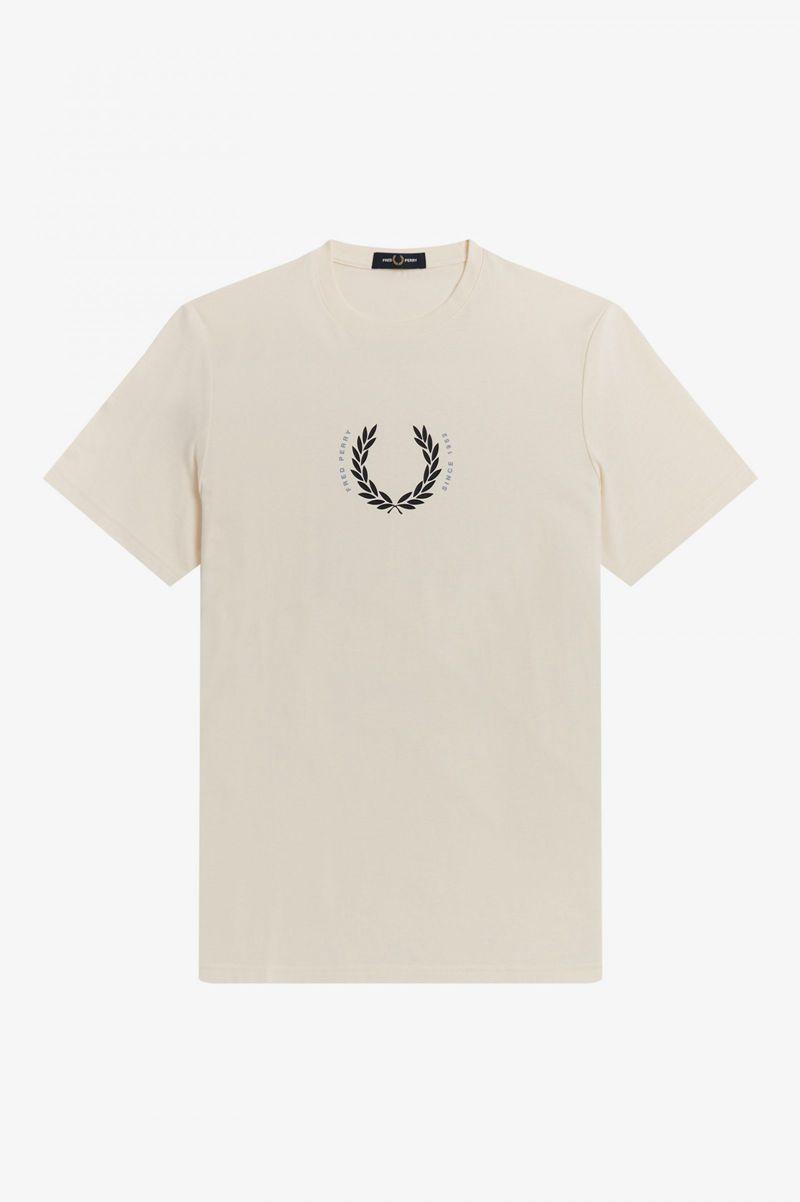 White Fred Perry Laurel Wreath Men\'s T Shirts | PH 1697OKIR